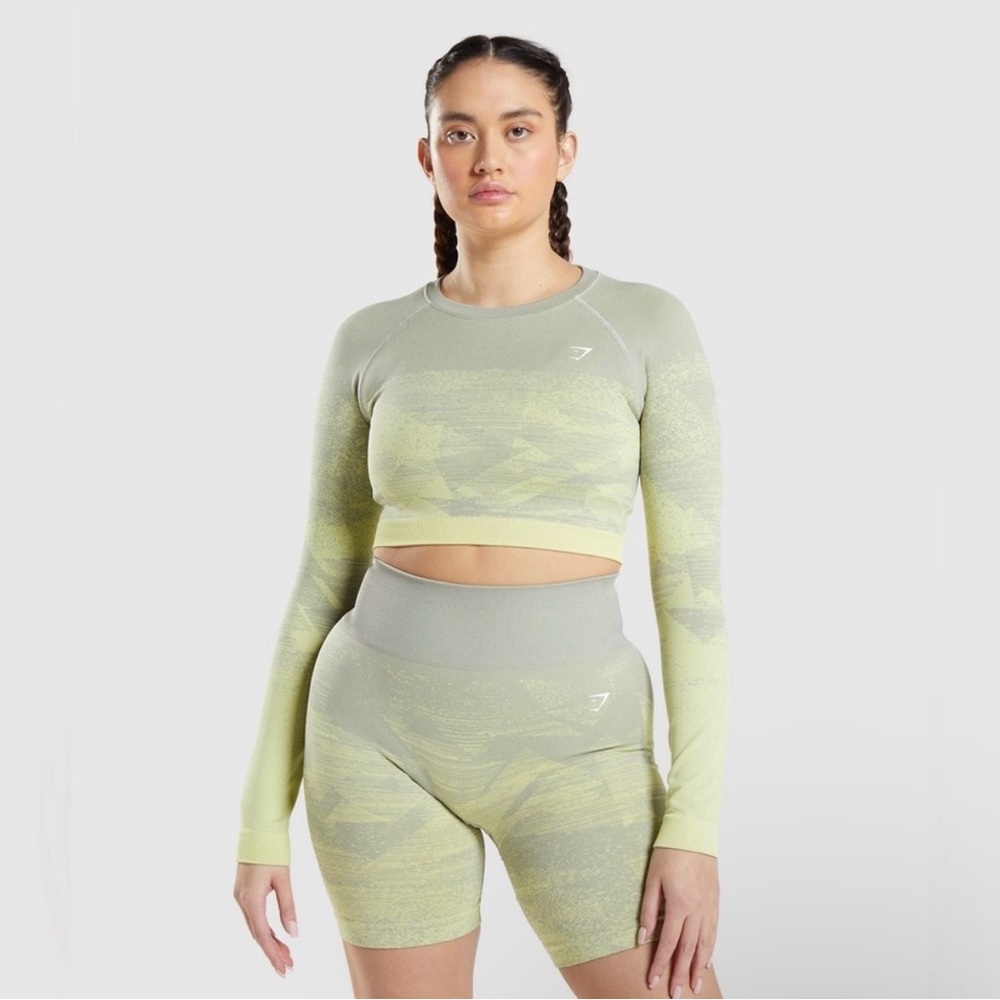 ୨୧ ・゚✧ Gymshark Adapt Ombré Crop Top NWOT - Picture 1 of 7